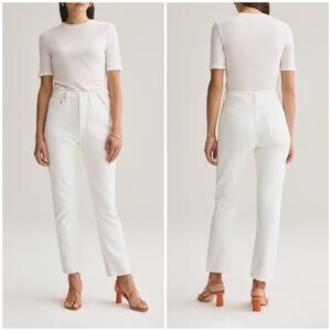 NEW AGOLDE Riley High Rise Straight Crop Jean Tissue Wash